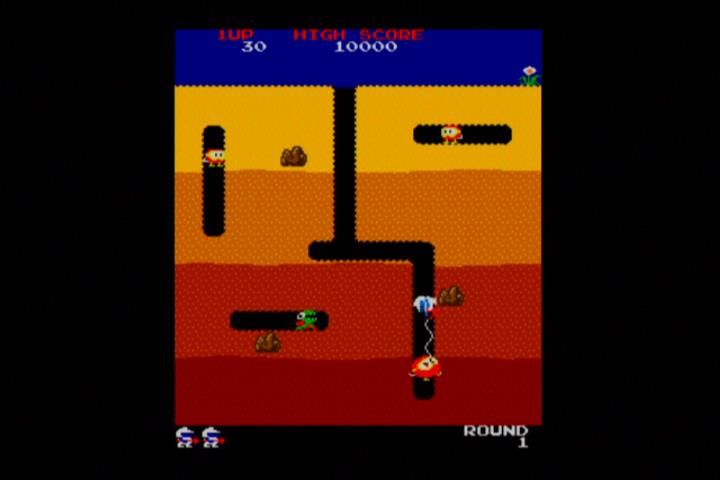 Namco Museum: 50th Anniversary (Xbox) screenshot: Dig Dug