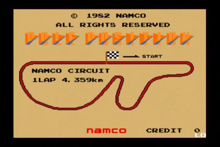 Namco Museum: 50th Anniversary (Xbox) screenshot: Pole Position start screen