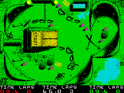 BMX Simulator (ZX Spectrum) screenshot: Fall from a bicycle