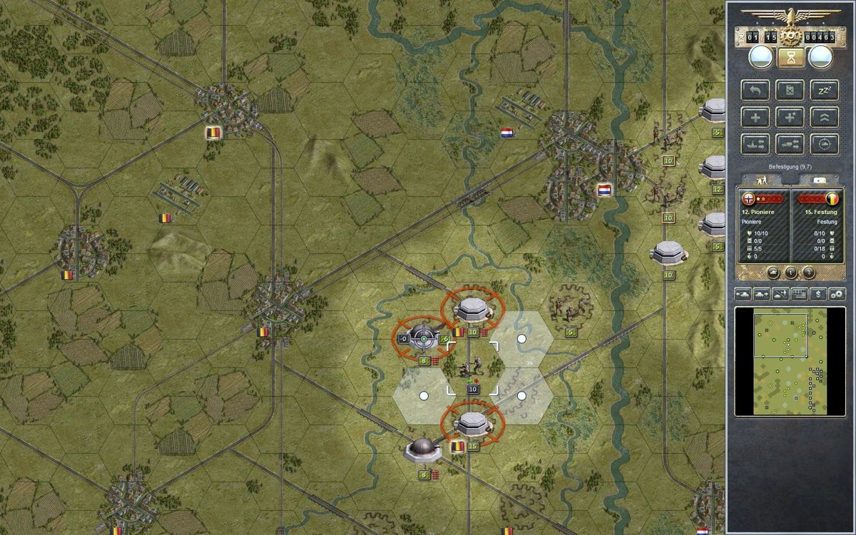 Panzer Corps: Grand Campaign '40 (Windows) screenshot: German Infantry in Belgium