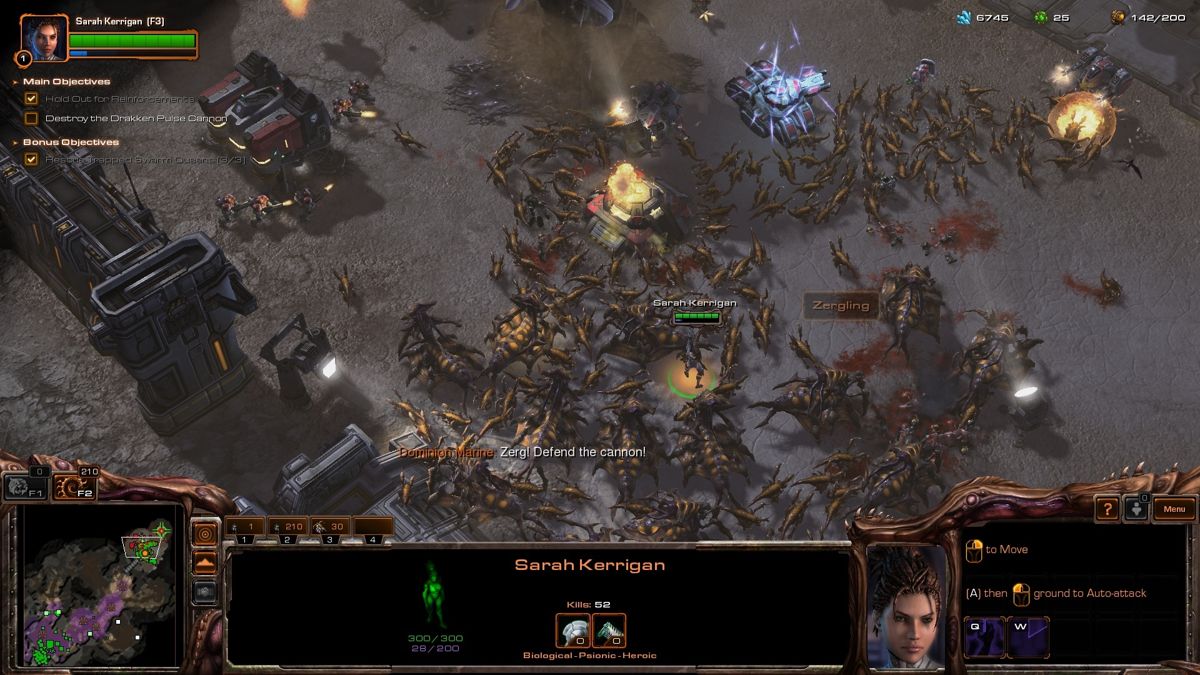 StarCraft II: Heart of the Swarm (Windows) screenshot: This game gives a new meaning to the word "swarm".