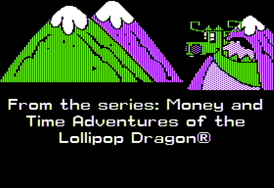 Money and Time Adventures of the Lollipop Dragon (Apple II) screenshot: Title Screen
