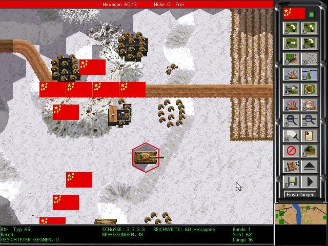 Steel Panthers II: Modern Battles (DOS) screenshot: chinese units