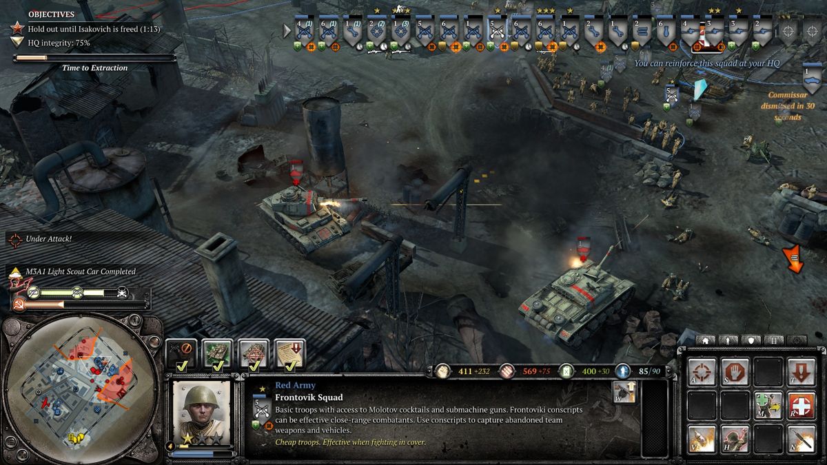 Company of Heroes 2 (Windows) screenshot: German forces seem determined in stopping you rescue your commanding officer.