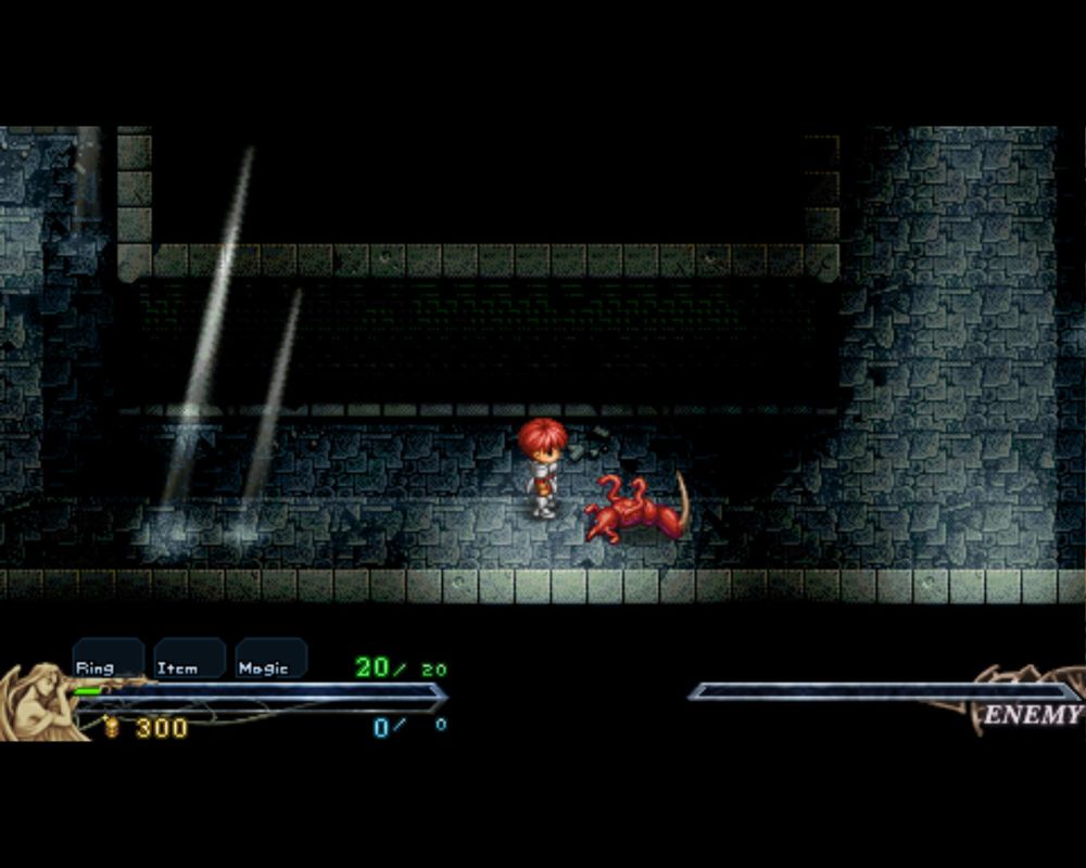 Ys I & II Chronicles (Windows) screenshot: Ys 2: Underground passage. Scorpions