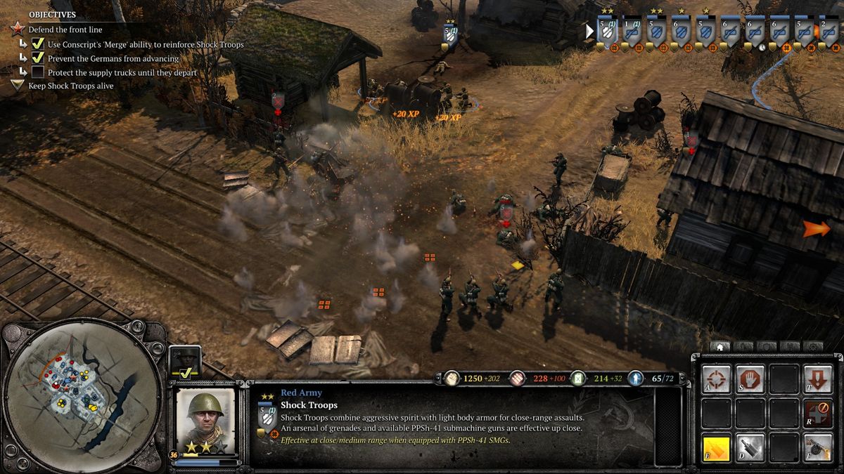 Company of Heroes 2 (Windows) screenshot: Wehrmacht is flanking our defense.