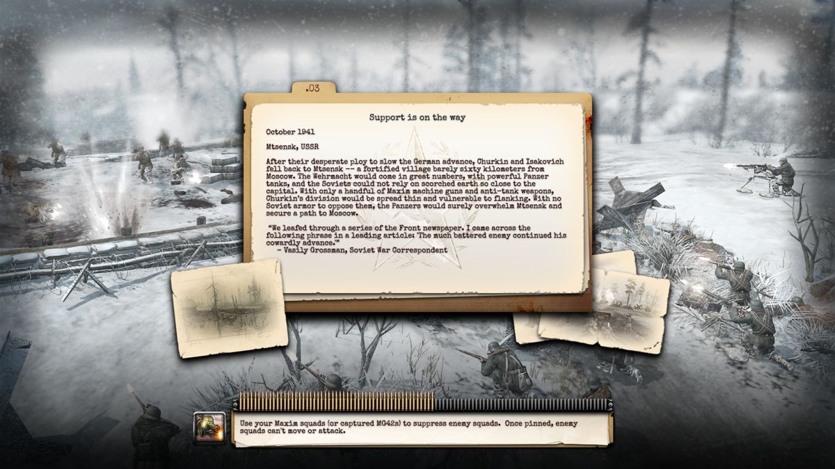 Company of Heroes 2 (Windows) screenshot: Mission info.