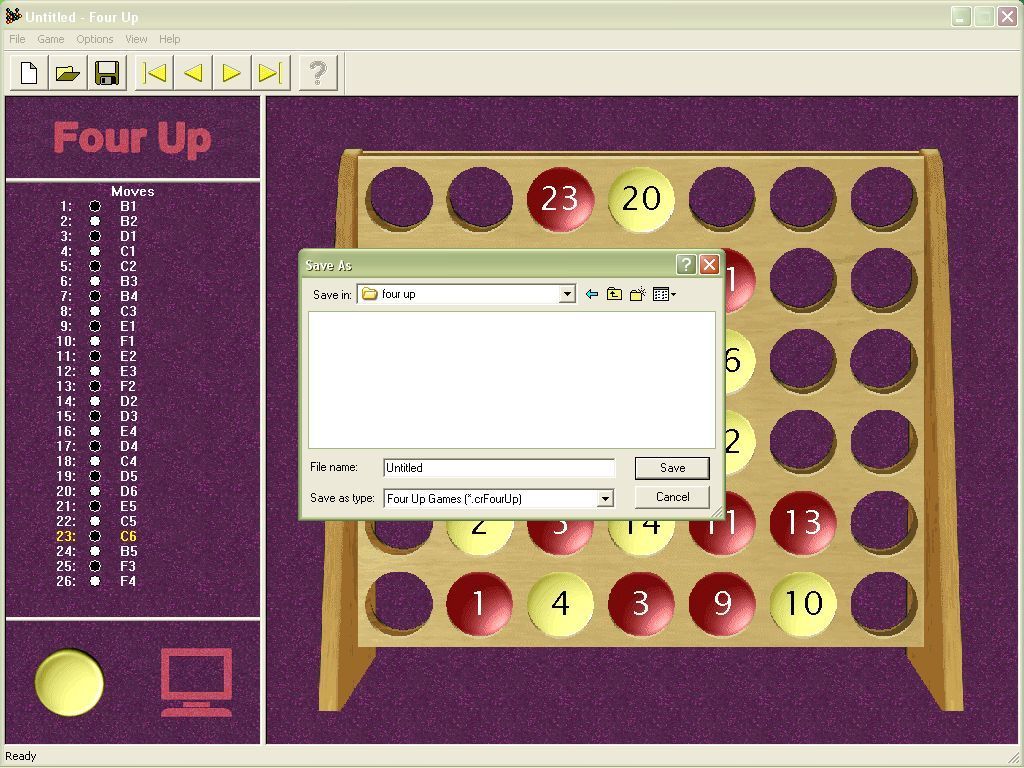 Screenshot of Four Up (Windows, 2006) MobyGames