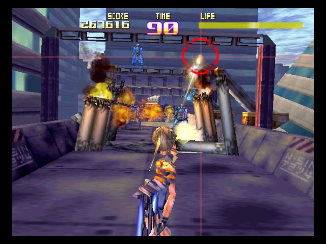 Sin and Punishment (Nintendo 64) screenshot: Shoot this guys
