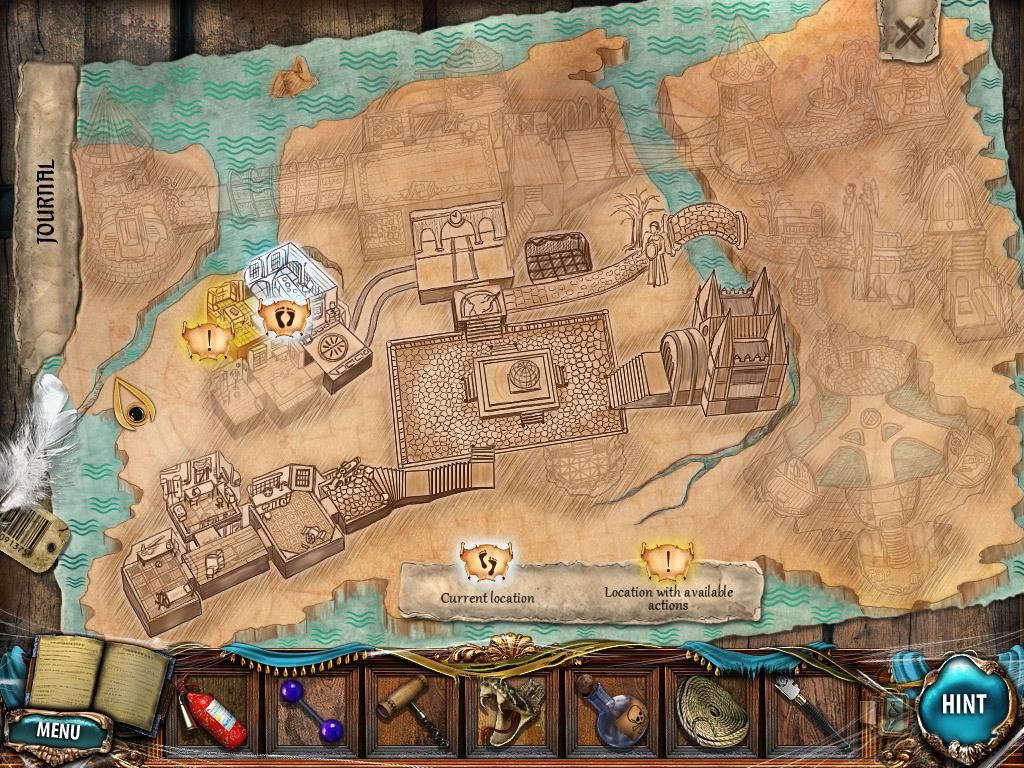 Sacra Terra: Angelic Night (Windows) screenshot: Adventure map