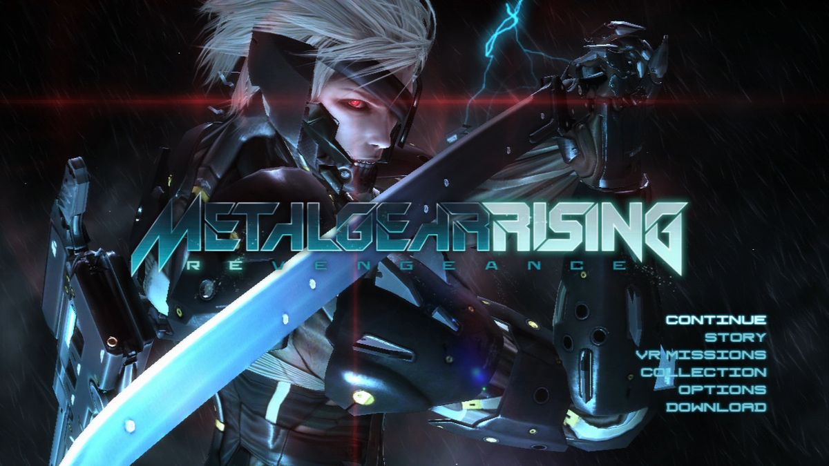 Metal Gear Rising: Revengeance (PlayStation 3) screenshot: Main menu.