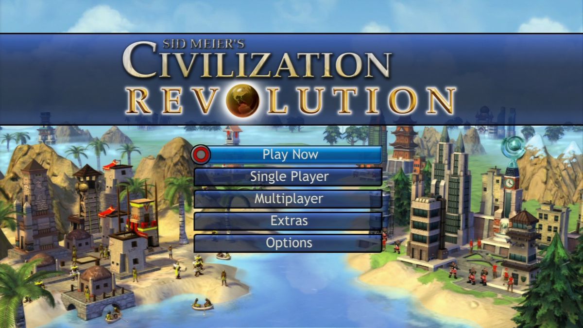 Sid Meier's Civilization: Revolution (PlayStation 3) screenshot: Main menu.