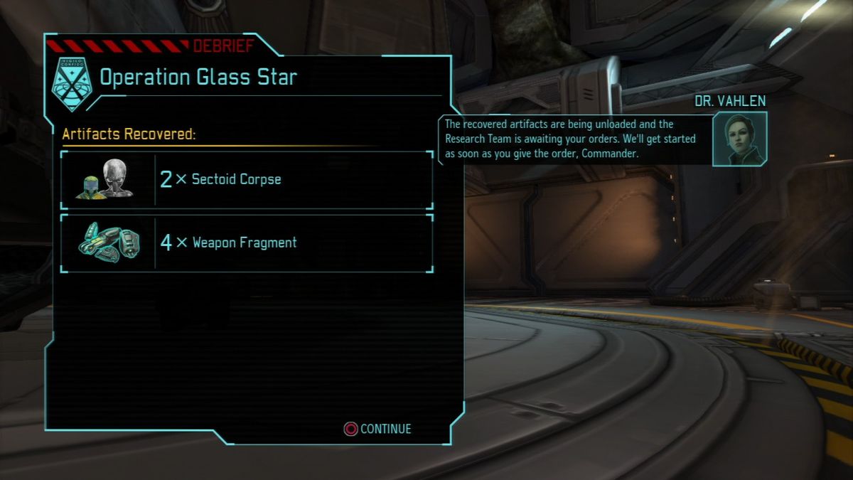 XCOM: Enemy Unknown (PlayStation 3) screenshot: Resources recovered after a mission.