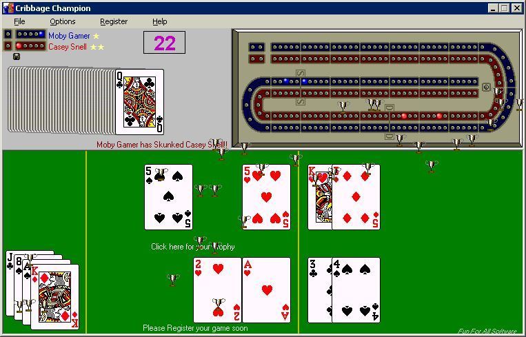 Screenshot of Cribbage Champion (Windows, 2002) - MobyGames