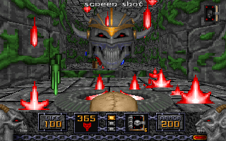 Heretic (DOS) screenshot: Hell rain!