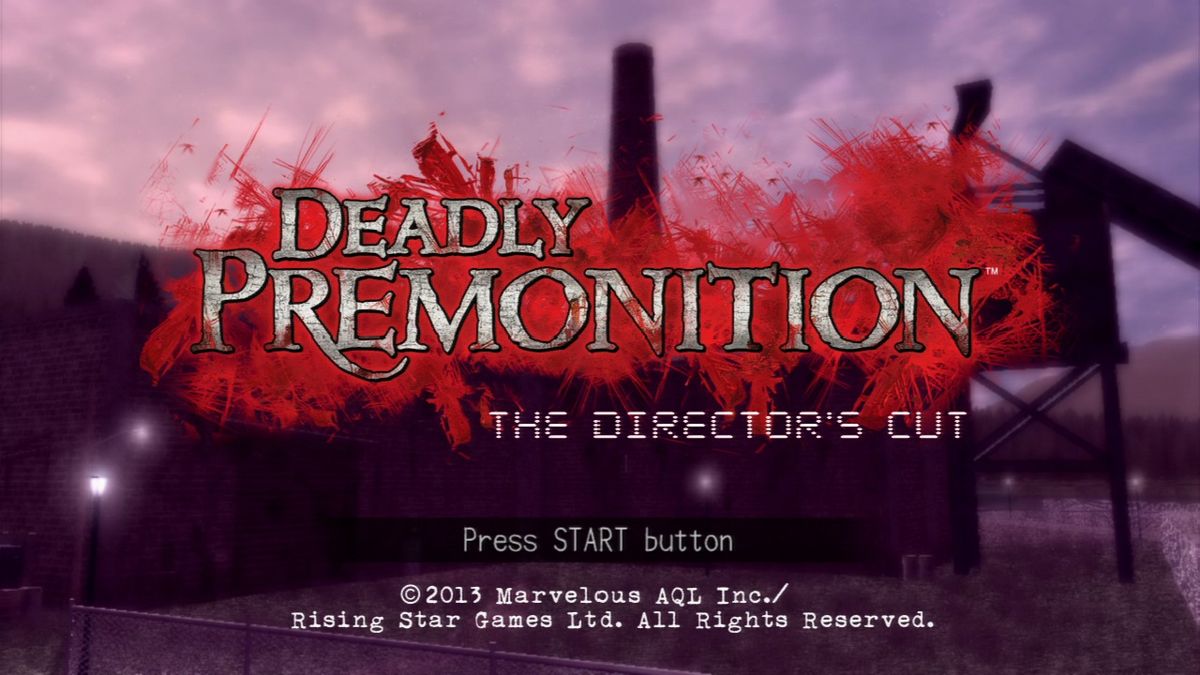 Deadly Premonition: The Director's Cut (PlayStation 3) screenshot: Main title.
