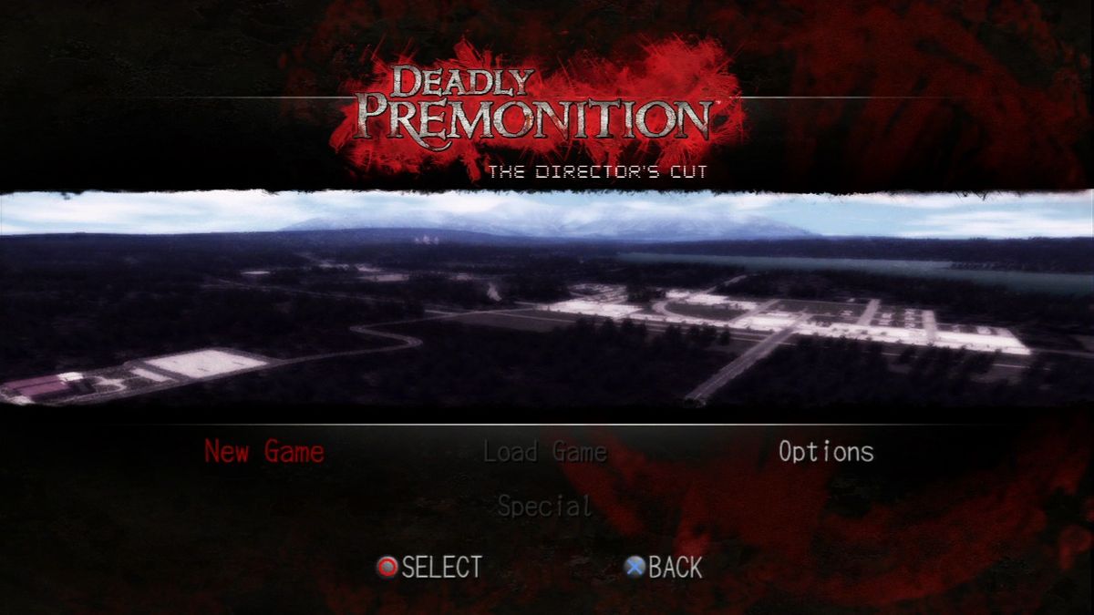 Deadly Premonition: The Director's Cut (PlayStation 3) screenshot: Main menu.