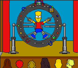 Virtual Bart (SNES) screenshot: Traped on a virtual reality machine!