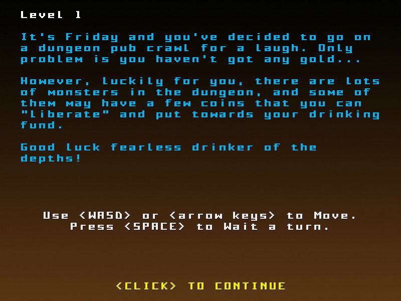 Dungeon Pub Crawl (Browser) screenshot: The story