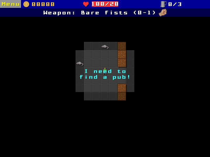 Dungeon Pub Crawl (Browser) screenshot: He needs a brewsky.