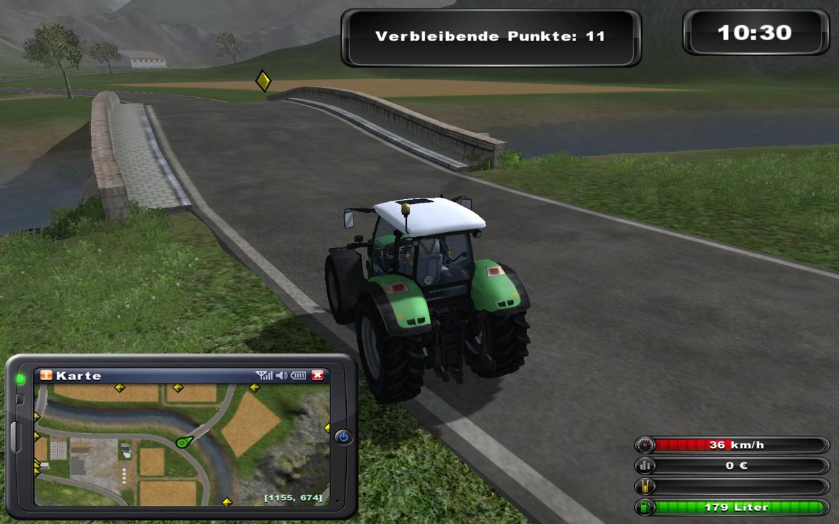Farming Simulator 2011 (Windows) screenshot: my new tractor