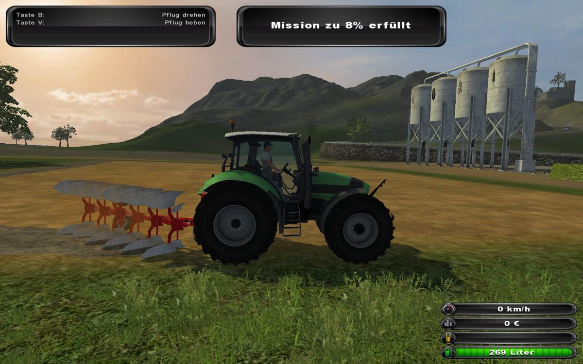 Farming Simulator 2011 (Windows) screenshot: plowing