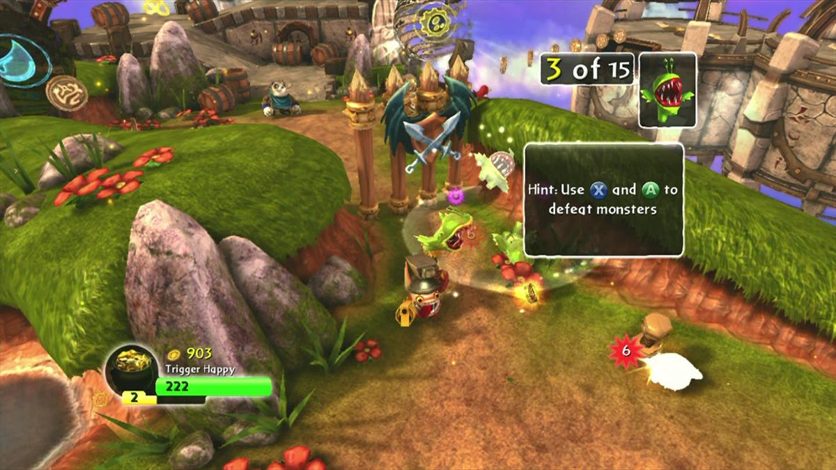 Skylanders: Spyro's Adventure (Xbox 360) screenshot: Ingame tutorial