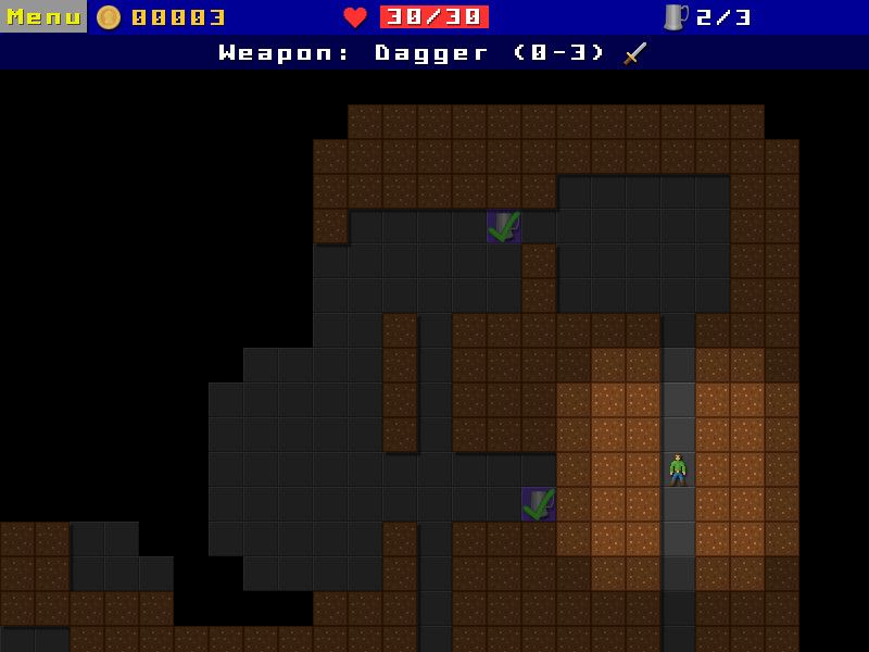 Dungeon Pub Crawl (Browser) screenshot: I've hit 2 pubs so far.