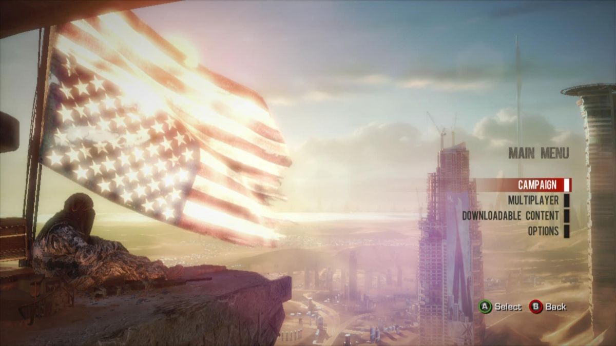 Spec Ops: The Line (Xbox 360) screenshot: Start screen