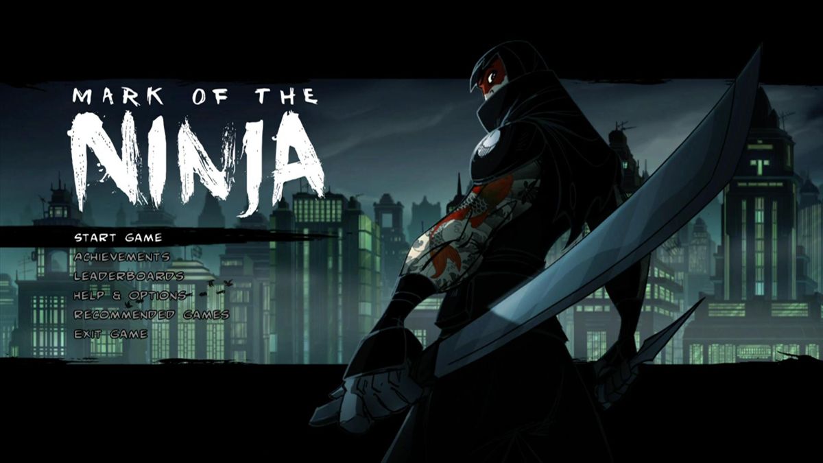 Mark of the Ninja (Xbox 360) screenshot: Main menu