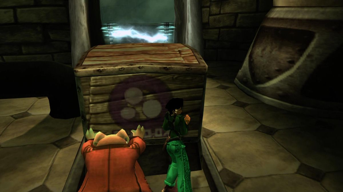 Beyond Good & Evil (Xbox 360) screenshot: Teamwork is needed in lots of places.
