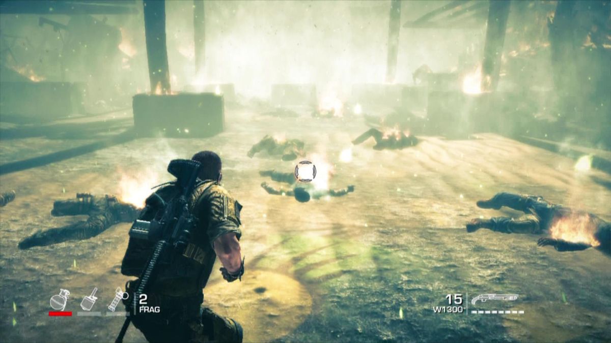 Spec Ops: The Line (Xbox 360) screenshot: The enemy used white phosphorus to burn the victims.