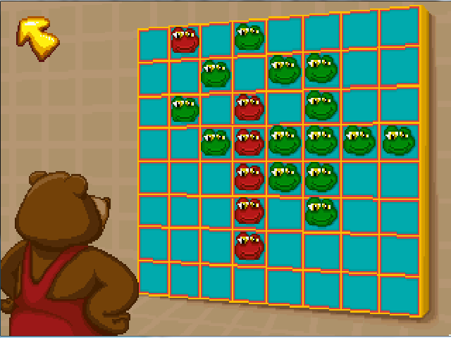 Fatty Bear's FunPack (DOS) screenshot: Reversi game