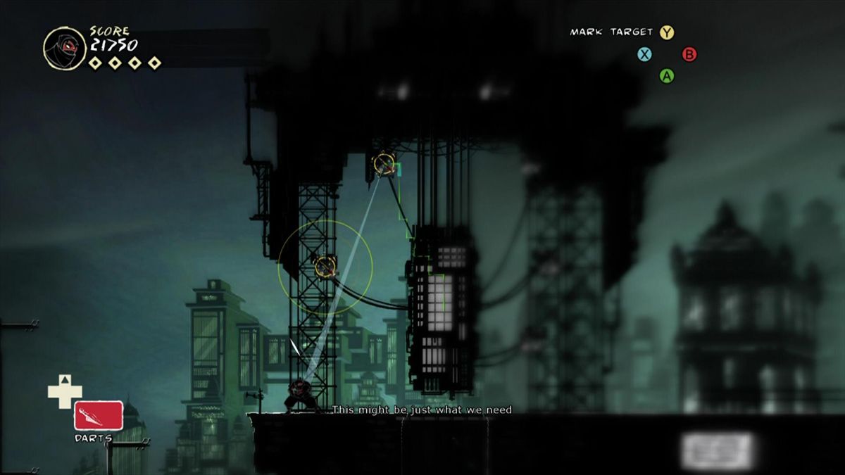 Mark of the Ninja (Xbox 360) screenshot: Drop the generator ...