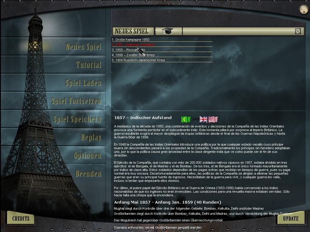 Pride of Nations (Windows) screenshot: choose a campaign