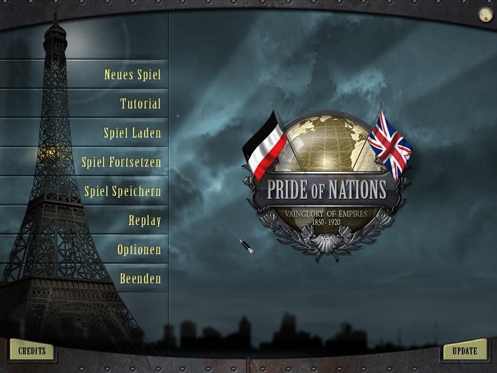 Pride of Nations (Windows) screenshot: Main screen