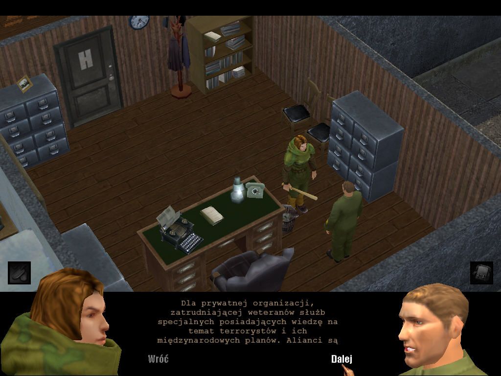 S3: Silent Storm - Sentinels (Windows) screenshot: Base's dialogue