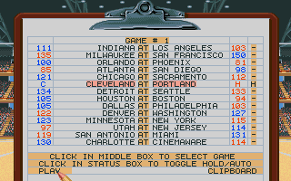 TV Sports: Basketball (DOS) screenshot: Time to start playing -notice the team of Cinemaware!