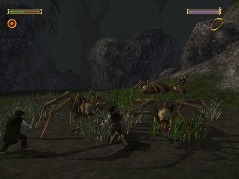 The Lord of the Rings: The Fellowship of the Ring (Windows) screenshot: More spiders!