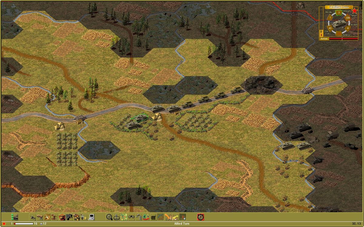 TalonSoft's East Front 2 (Windows) screenshot: Seelow Hights