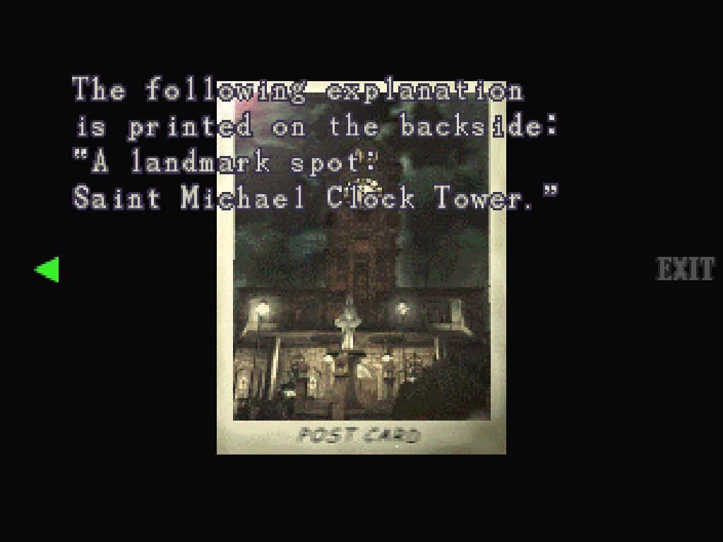 Resident Evil 3: Nemesis (Windows) screenshot: Clock tower on photo