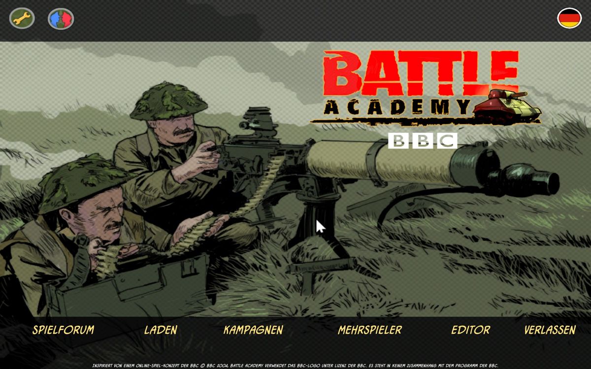BBC Battlefield Academy (Windows) screenshot: Main Screen