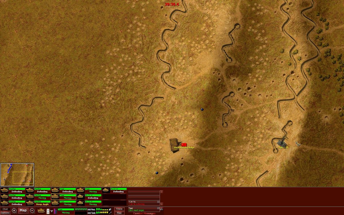 Close Combat: Cross of Iron (Windows) screenshot: T 34 is burning