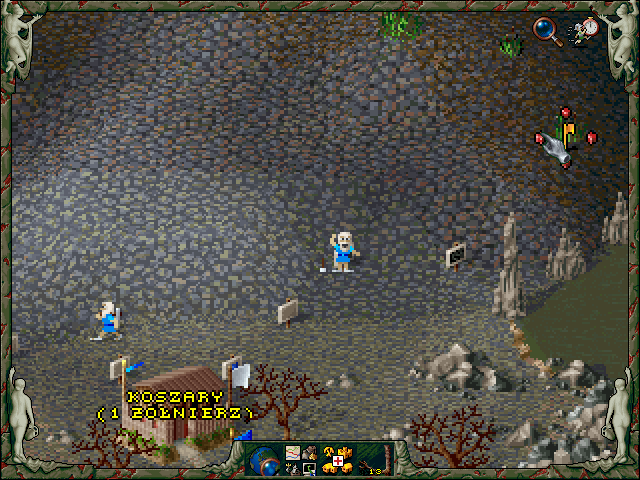 The Settlers II: Mission CD (DOS) screenshot: Geologist works