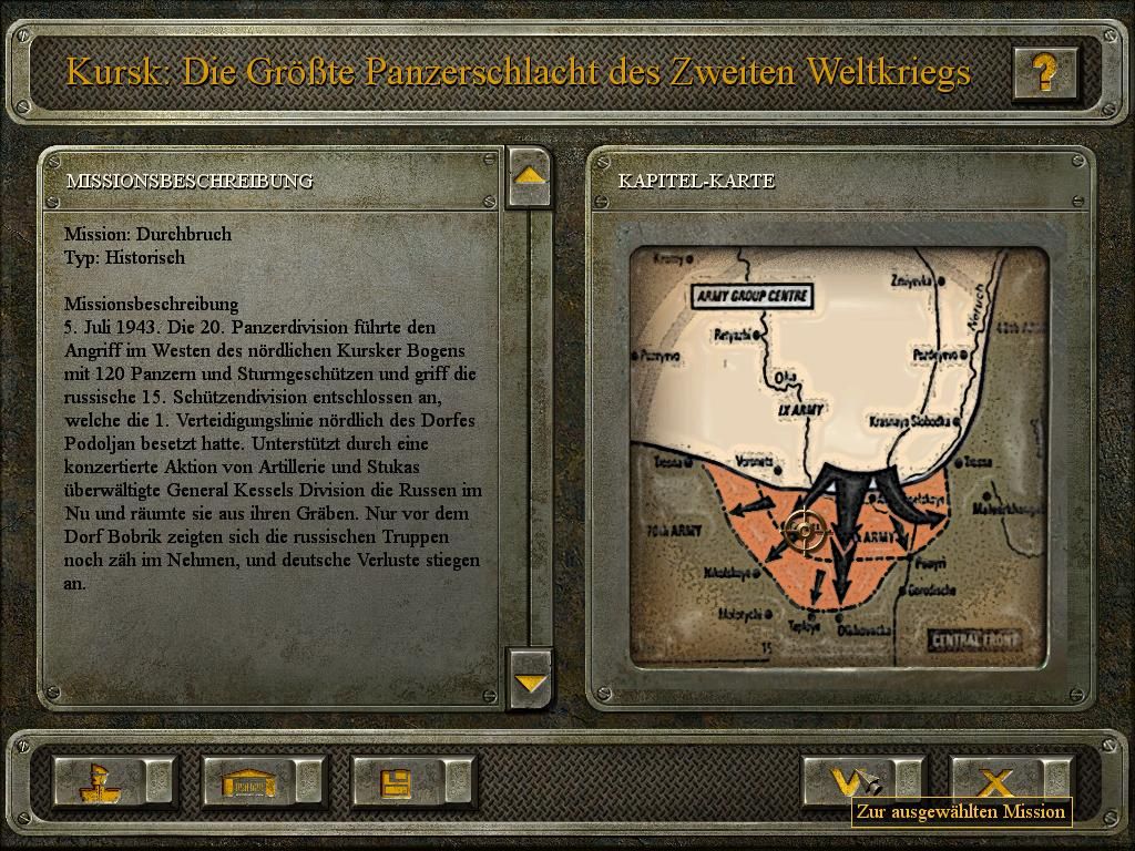 Mission Kursk: The Unofficial Addon to Blitzkrieg (Windows) screenshot: first Chapter