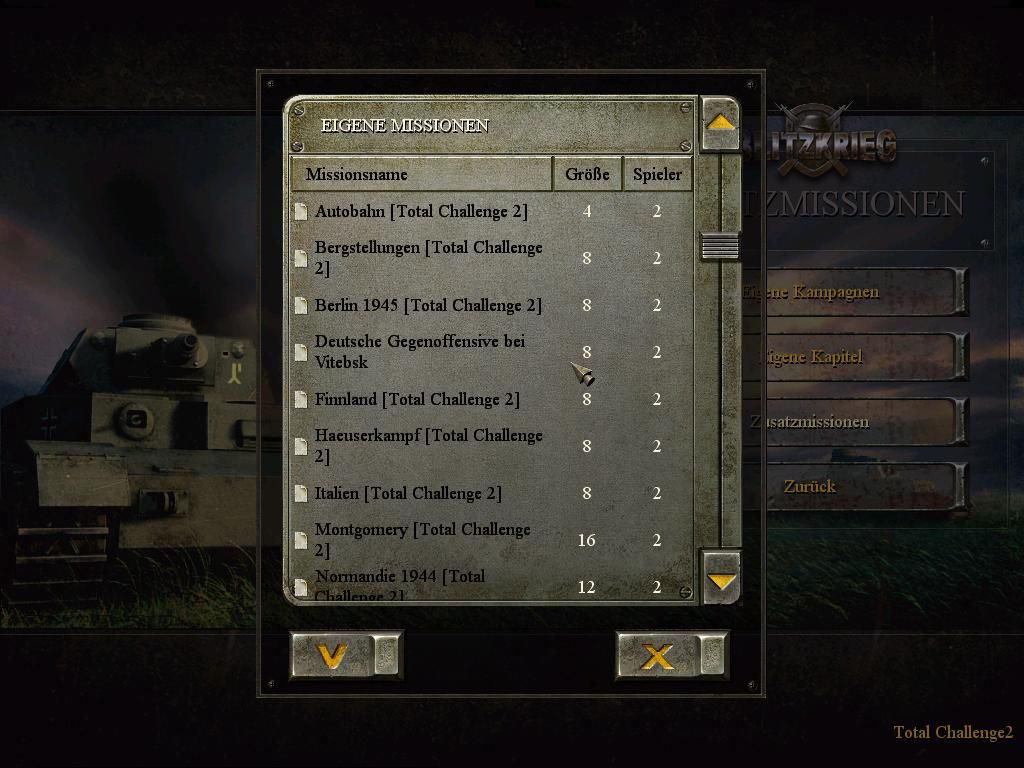 Total Challenge II: Das Add-On zu Blitzkrieg (Windows) screenshot: new Missions