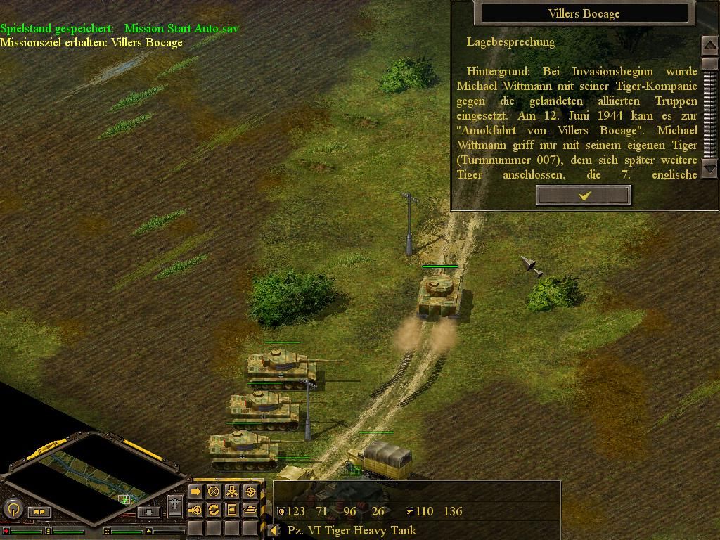 Total Challenge III: Das Add-On zu Blitzkrieg (Windows) screenshot: Wittmann in Villers Bocage