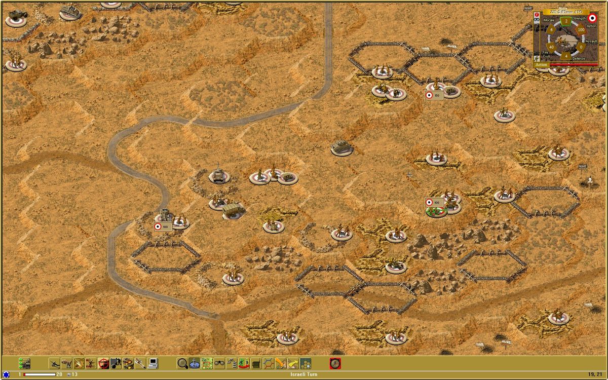 TalonSoft's Divided Ground: Middle East Conflict 1948-1973 (Windows) screenshot: Gaza Stripe