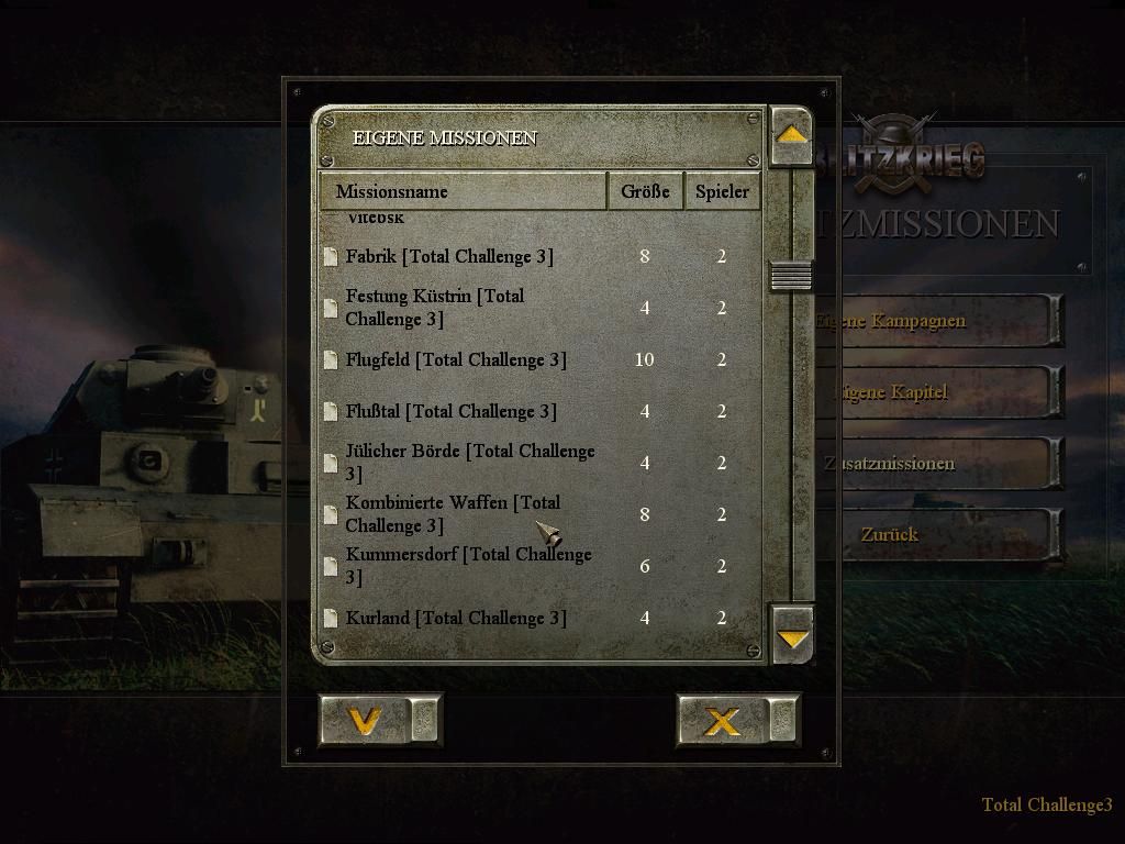 Total Challenge III: Das Add-On zu Blitzkrieg (Windows) screenshot: new Missions
