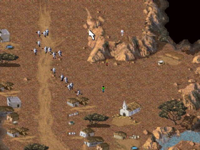 Command & Conquer (PlayStation) screenshot: NOD troops are searching for the traitor.